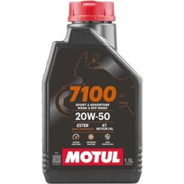 Motul 104103 7100 4T Fully Synthetic 20W-50 Petrol Engine Oil for Bikes (1 L)