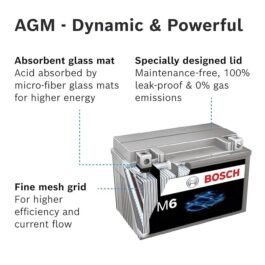 Bosch Bike Battery with AGM Technology |F002H500608F8 |5Ah,TZ5|