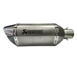 Akrapovic Style Exhaust Sports Triangular Brush Steel Carbon Tip with DB Killer