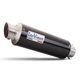 LeoVince style Universal carbon fiber motorcycle slip-on exhaust muffler