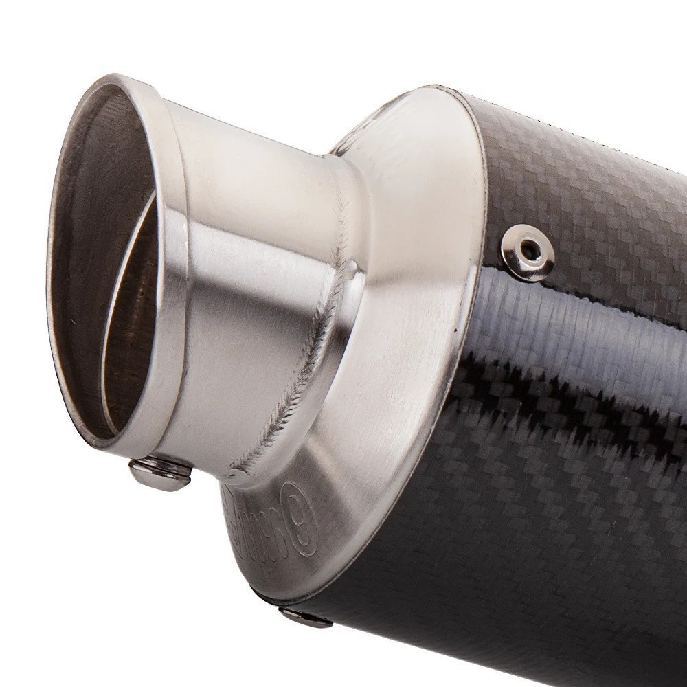LeoVince style Universal carbon fiber motorcycle slip-on exhaust muffler - Image 2
