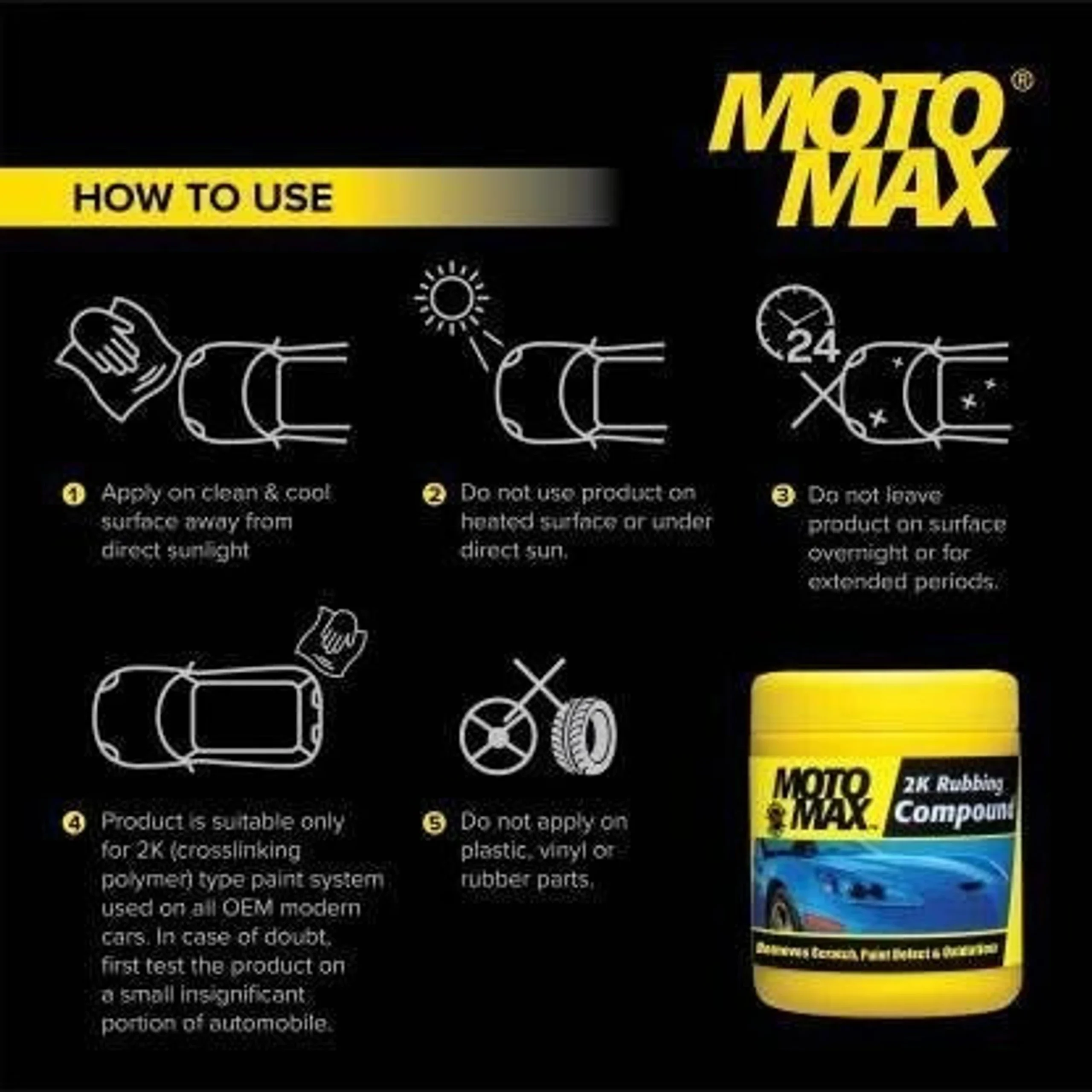 Motomax 2K Rubbing Compound 100g - Image 3