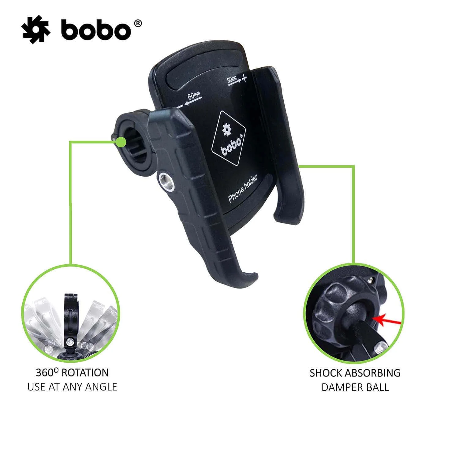 BOBO BM4 Jaw-Grip Bike / Cycle Phone Holder Motorcycle Mobile Mount - Image 2
