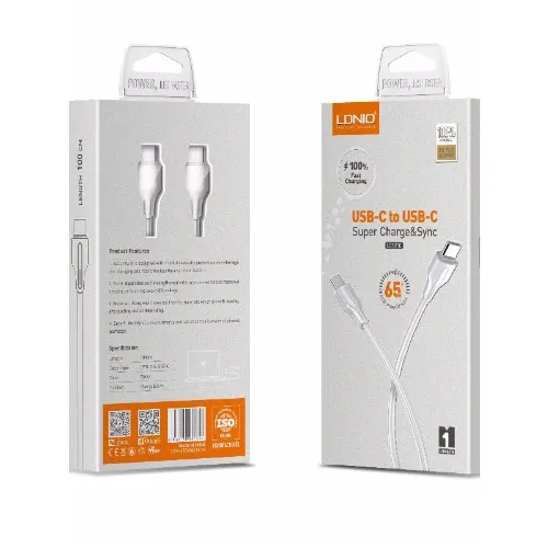 LDNIO Lc121c 1m 65w USB C – USB C Cable - Image 2