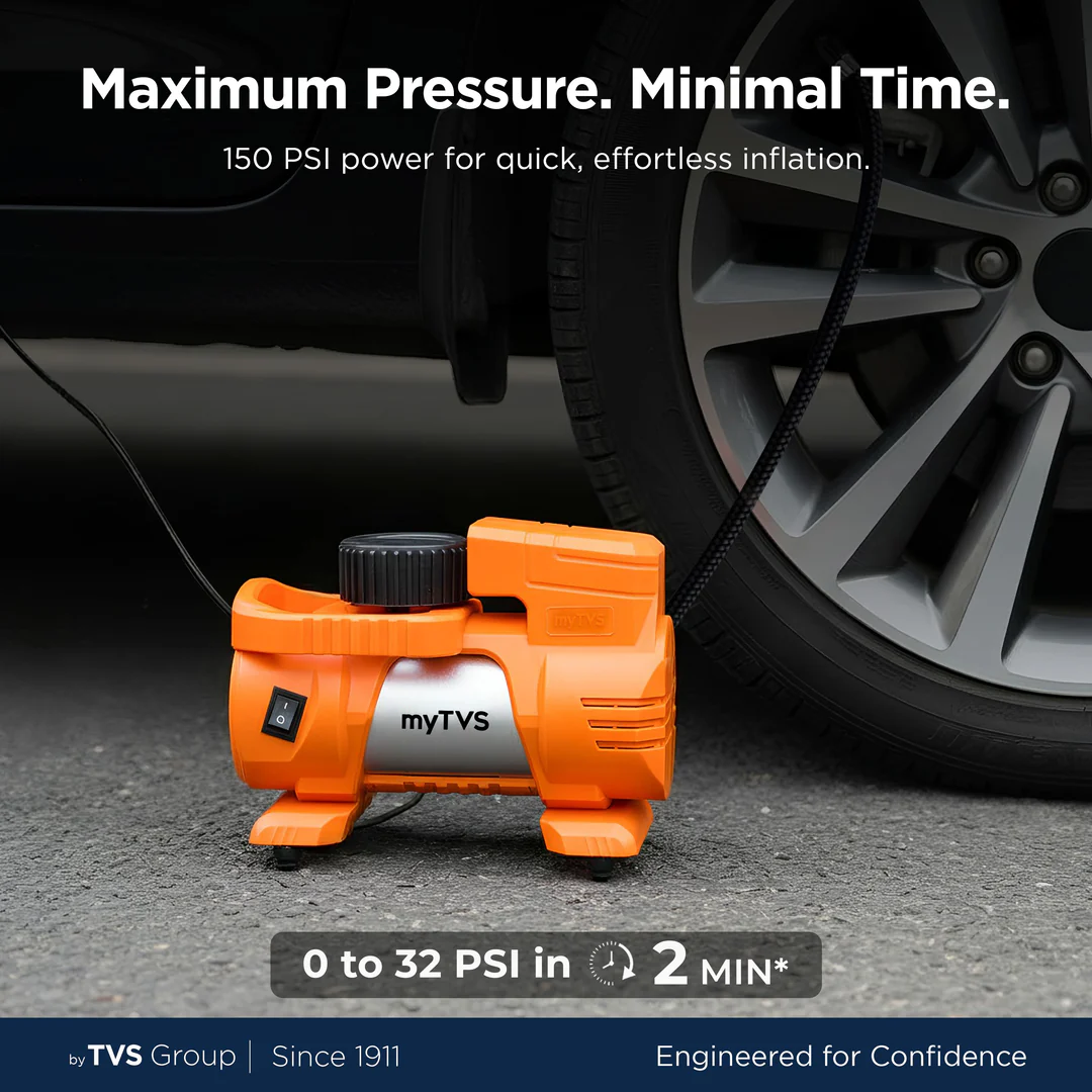 MyTVS TI-9 Air Thunder | Analog Heavy Duty Tyre Infltor For Car 150 Psi - Image 3