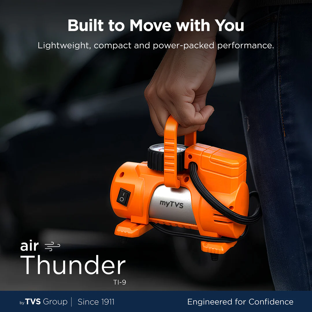 MyTVS TI-9 Air Thunder | Analog Heavy Duty Tyre Infltor For Car 150 Psi - Image 7