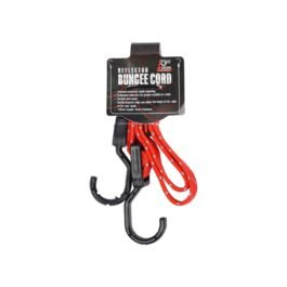 Reflector Bungee Cord – Red 1 Meter Length, Heavy-Duty Elastic Strap with Scratch-Free Hooks
