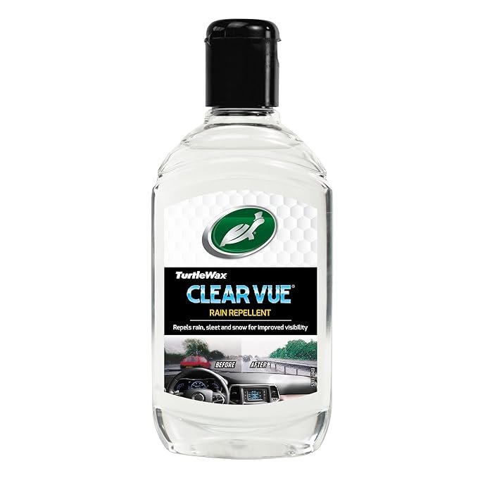 Turtle Wax Clearvue Rain Repellant for Car, Durable Hydrophobic Coating for All Exterior Glass Including Motorbike Helmets, Improves Visibility and Safety, Ideal for Monsoon Season, 100ml