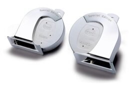 Hella TE30 SET Chrome Twin Tone Trumpet Horn- Universal