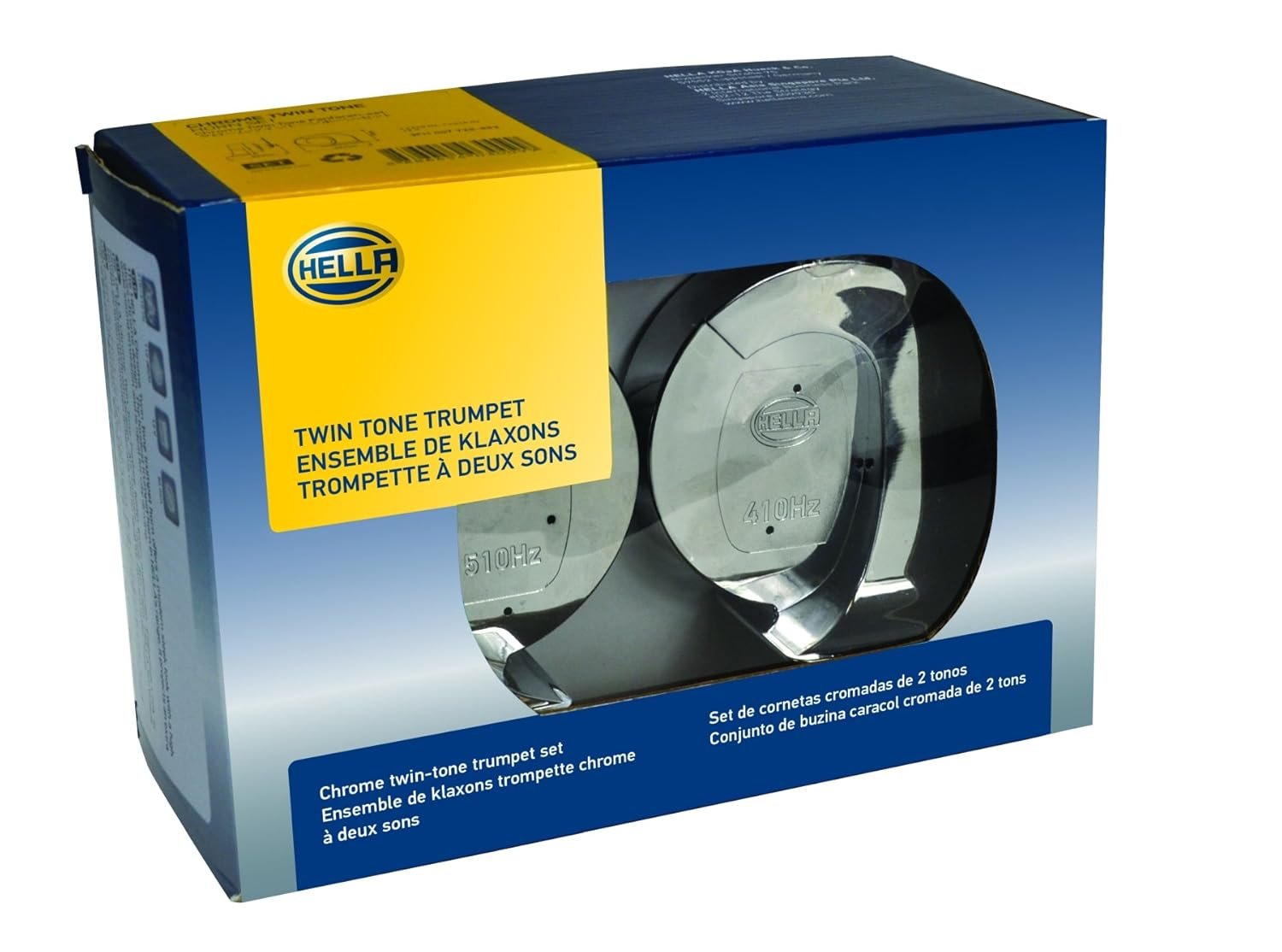 Hella TE30 SET Chrome Twin Tone Trumpet Horn- Universal - Image 7