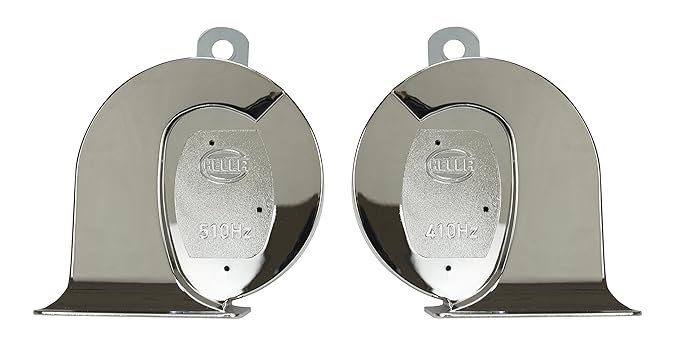 Hella TE30 SET Chrome Twin Tone Trumpet Horn- Universal - Image 2