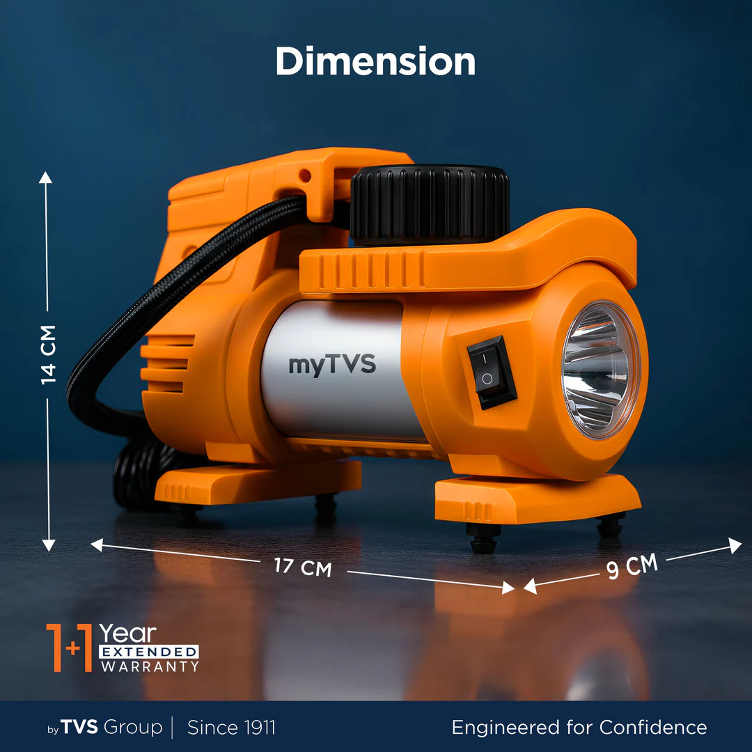 MyTVS TI-9 Air Thunder | Analog Heavy Duty Tyre Infltor For Car 150 Psi - Image 2