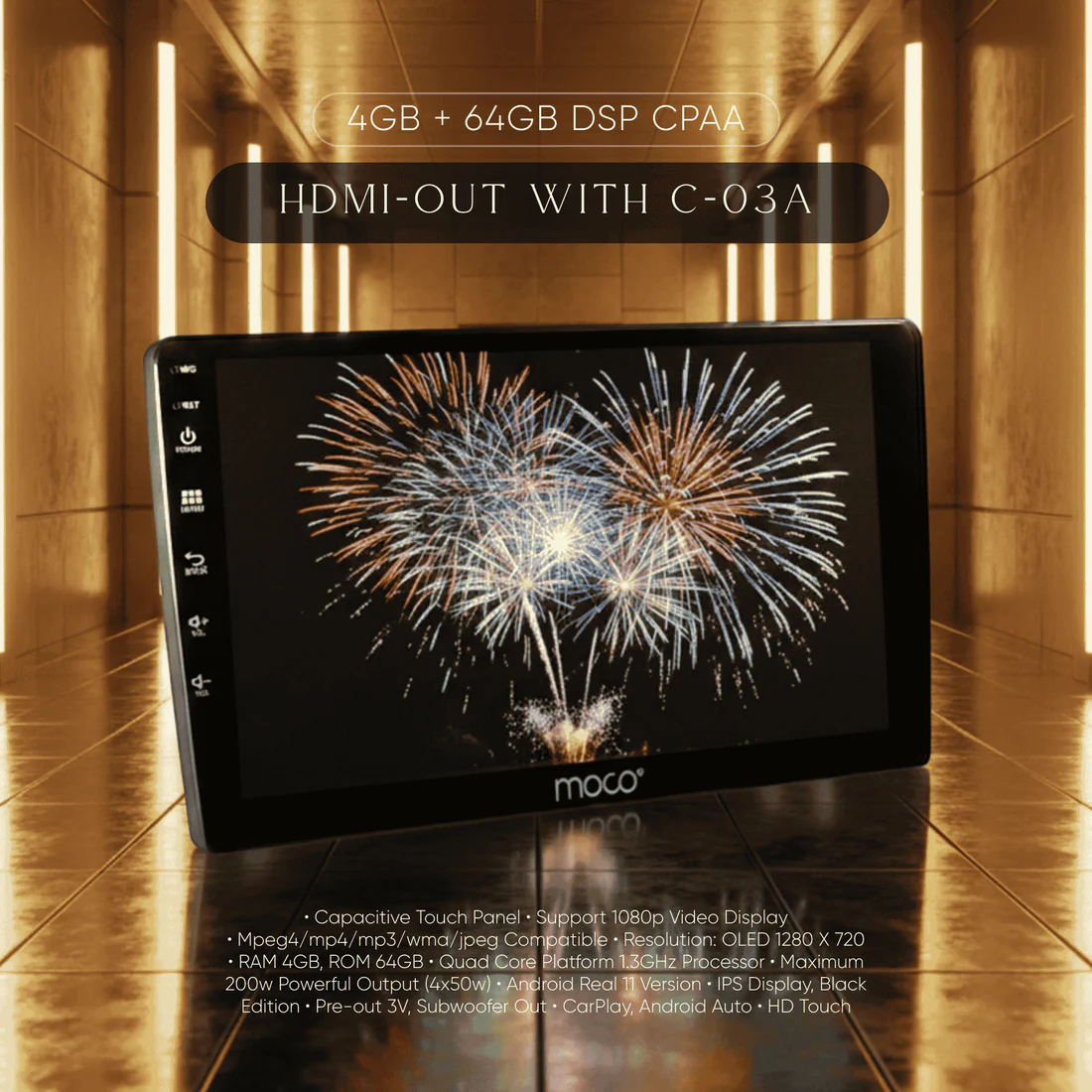 MOCO X5 (9") OLED 1K Infotainment System | 4GB + 64GB With Android Auto / Apple Car Play - Image 5