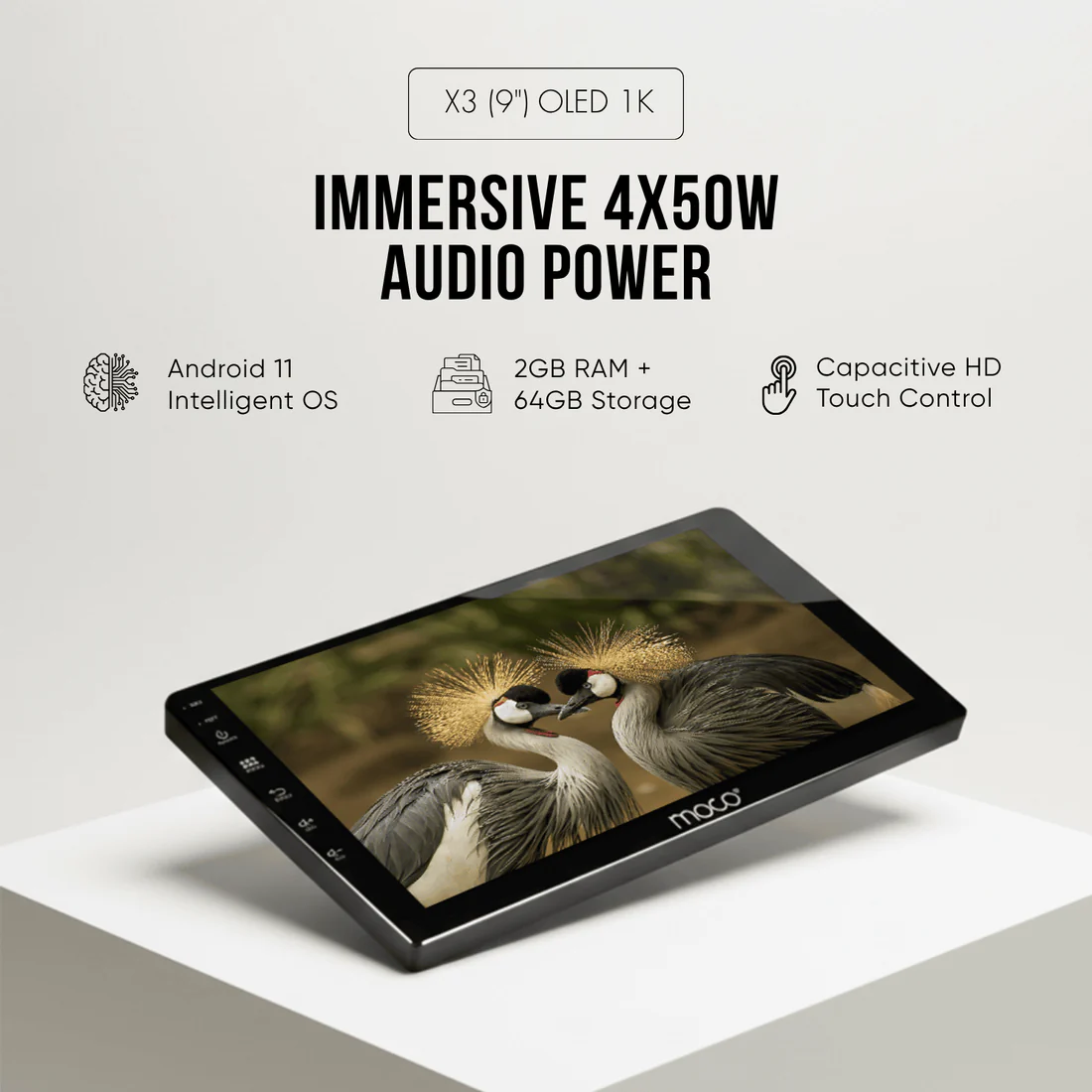MOCO X3 (9") OLED 1K Infotainment System | 2GB RAM + 64GB ROM with CarPlay/Android Auto support - Image 7